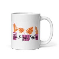 Live Laugh Lesbian White glossy mug