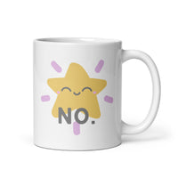 No. Cute Kawaii Star White glossy mug