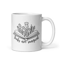 Books Are Magical White glossy mug