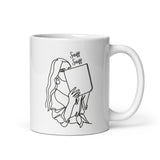 Sniffing Books White glossy mug