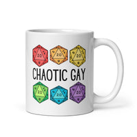 Chaotic Gay DND White glossy mug