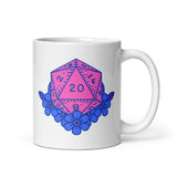 D20 White glossy mug