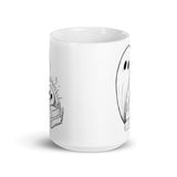 Booooks! Ghost White glossy mug