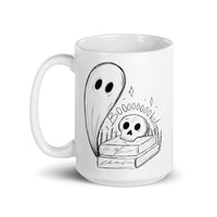 Booooks! Ghost White glossy mug