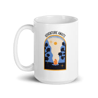 Adventure Awaits White glossy mug