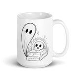 Booooks! Ghost White glossy mug