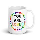 You Are Loved White glossy mug