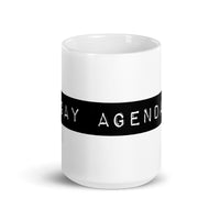 Gay Agenda White glossy mug