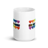 Gay The Pray Away White glossy mug