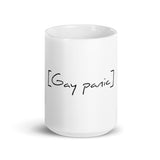 Gay Panic White glossy mug