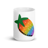 Berry Gay White glossy mug