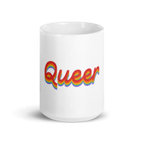 Queer Pride White glossy mug