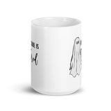 My Soul Is Tired White glossy mug