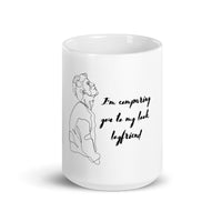 I’m Comparing You To My Book Boyfriend White glossy mug