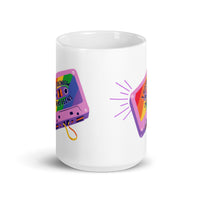 Rainbow Veins White glossy mug