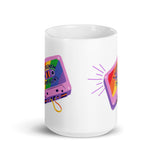 Rainbow Veins White glossy mug