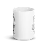 Sniffing Books White glossy mug