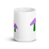 Genderqueer Mushrooms White glossy mug