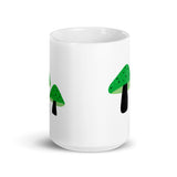 Aromantic Pride Mushrooms White glossy mug