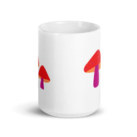 Lesbian Pride Mushrooms White glossy mug