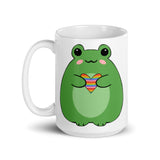 Rainbow Frog White glossy mug