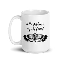 Hello Darkness My Old Friend White glossy mug