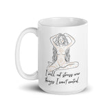 I Will Not Stress Over Things I Can’t Control White glossy mug