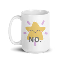 No. Cute Kawaii Star White glossy mug