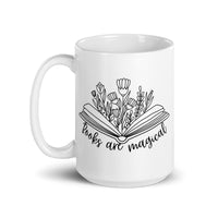 Books Are Magical White glossy mug