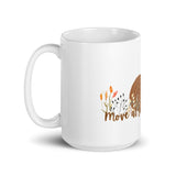 Move At Your Own Pace White glossy mug