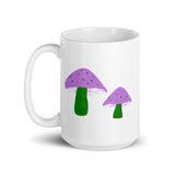 Genderqueer Mushrooms White glossy mug