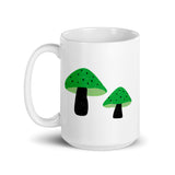 Aromantic Pride Mushrooms White glossy mug