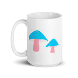 Trans Pride Mushrooms White glossy mug