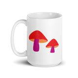 Lesbian Pride Mushrooms White glossy mug