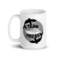 Team Orcas White glossy mug