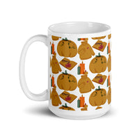 Fall Weather White glossy mug