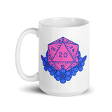 D20 White glossy mug