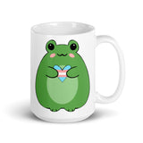 Trans Frog White glossy mug