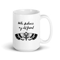 Hello Darkness My Old Friend White glossy mug