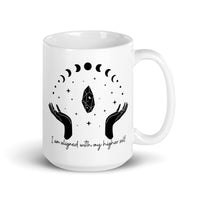 I Am Aligned With My Higher Self White glossy mug