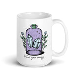 Protect Your Energy White glossy mug