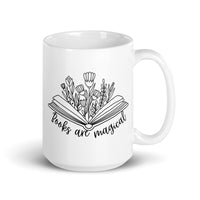 Books Are Magical White glossy mug