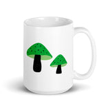 Aromantic Pride Mushrooms White glossy mug