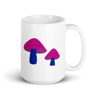 Bisexual Pride Mushrooms White glossy mug