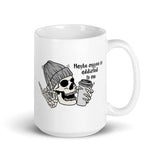 Maybe Coffee Is Addicted To Me White glossy mug