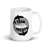 Team Orcas White glossy mug