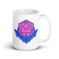 D20 White glossy mug