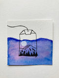 Mini Watercolor Tea Landscape Painting