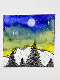 Mini Watercolor Landscape Painting