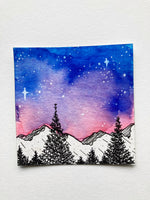 Mini Watercolor Landscape Painting